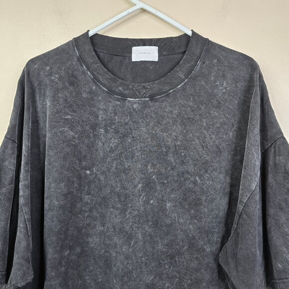 By David Kollar Oversized Pigment Wash Smoke Black SS Crewneck Tee XXXL - Picture 3 of 5